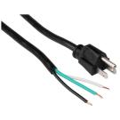 3-Wire Appliance and Power Tool Cord 6FT  16 AWG SJT Unterminated