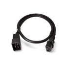 PC PDU Power Cord C20 to C13 15A 14AWG 3FT Black Universal Jumper
