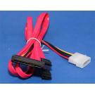 25 Inch SAS 29 Pin 2X7 SATA Cable Red